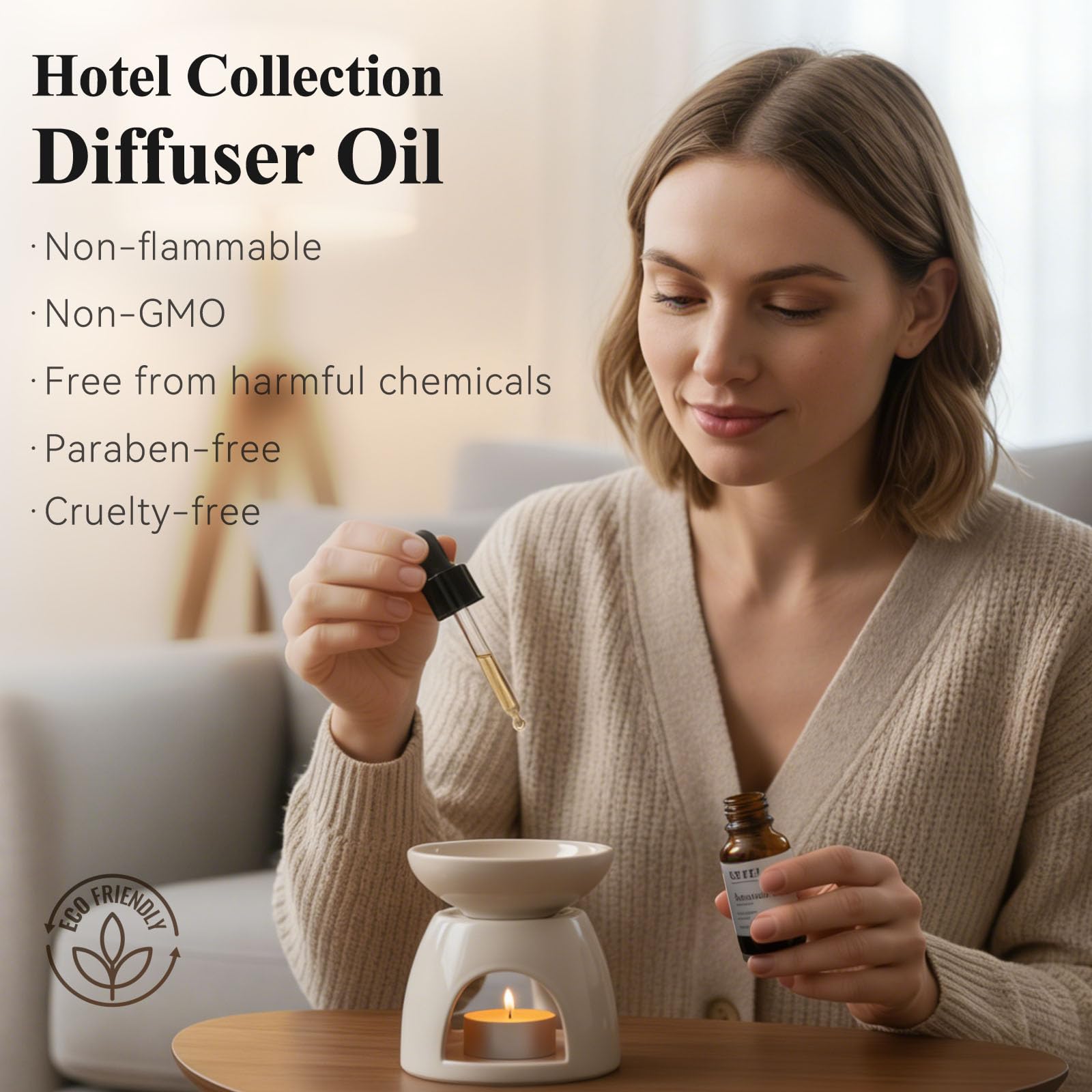 AOLEIXIYA detalle de textura del aceite mostrando pureza y concentración aromática