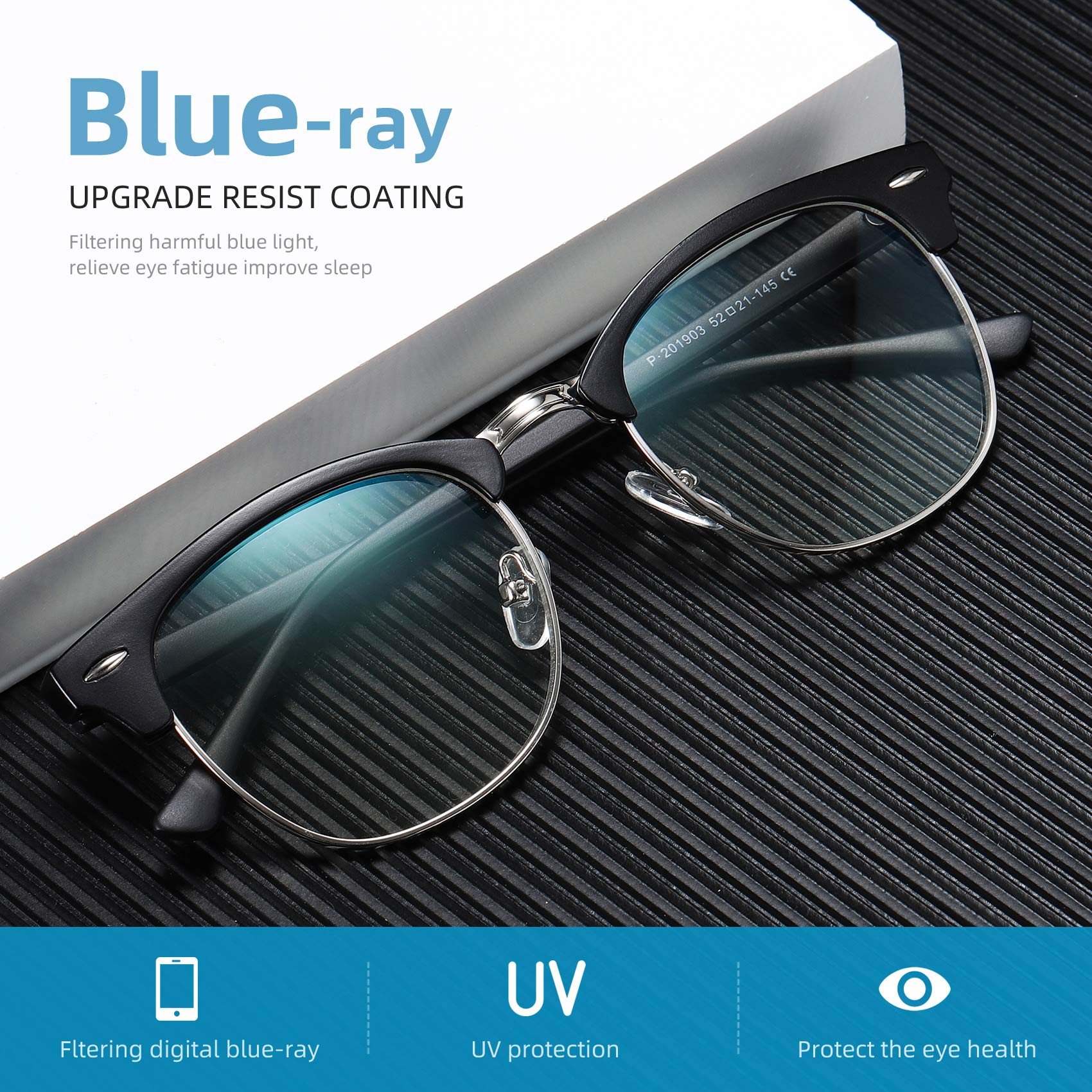 AOMASTE gafas en uso frente a monitor para menor fatiga visual