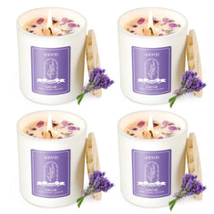 AOOVOO vista frontal del set de cuatro velas mostrando diseño elegante y regalo