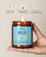 AOOVOO vela encendida en salón creando ambiente acogedor y aroma duradero