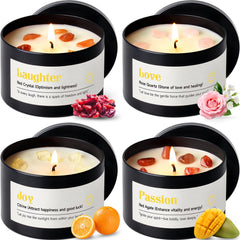 AOOVOO set de velas en caja, regalo listo, añade calidez al hogar