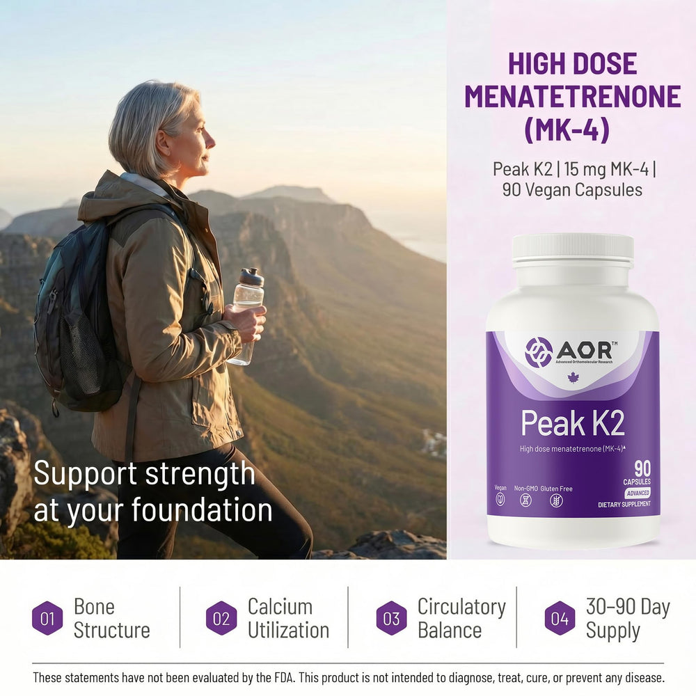 AOR Peak K2 etiqueta lateral legible, información clara para elegir