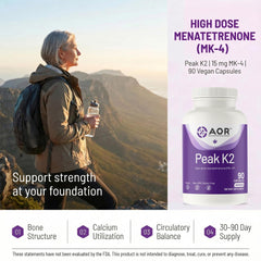 AOR Peak K2 etiqueta lateral legible, información clara para elegir