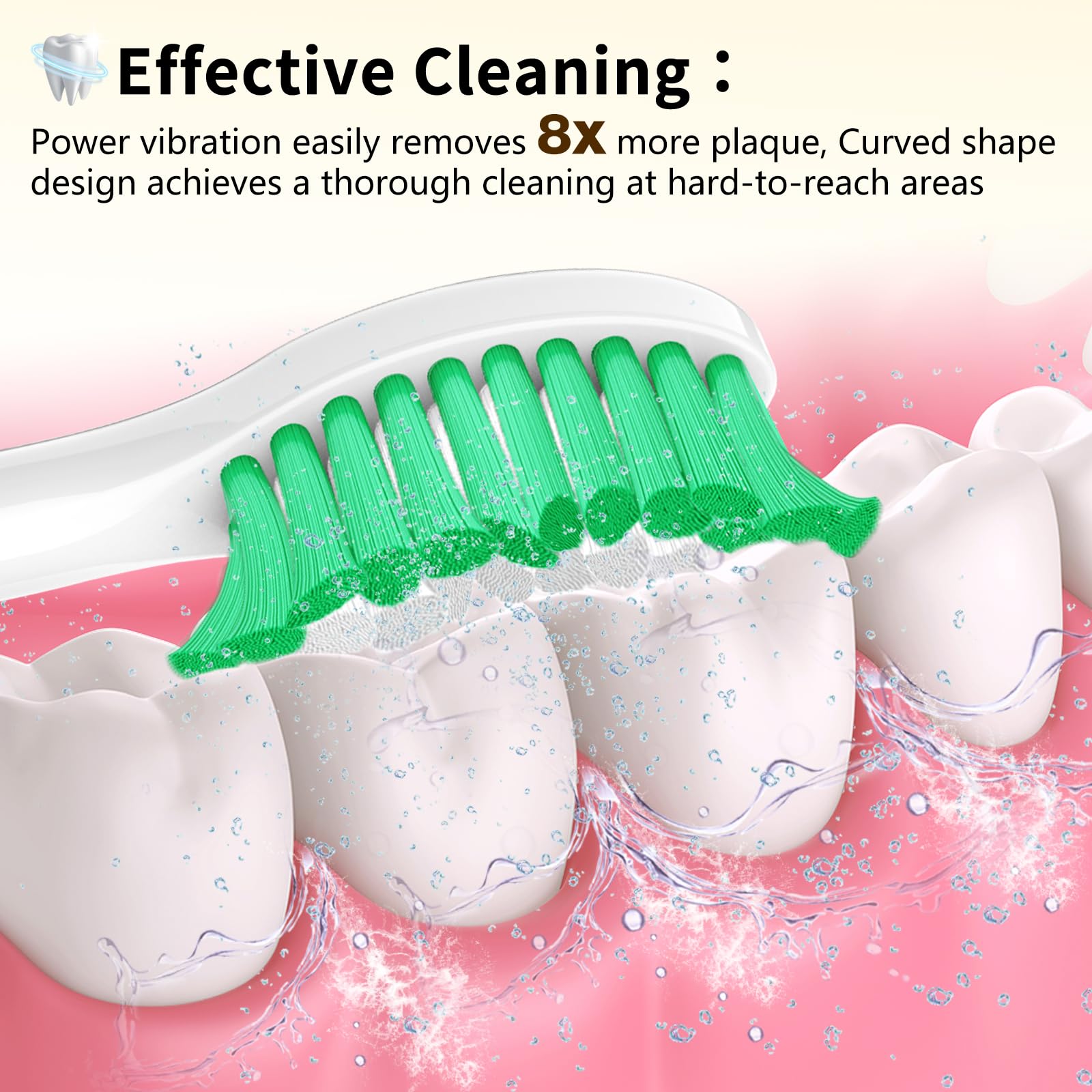 Aoremon cabezal montado en mango Sonicare compatible, ajuste seguro y estable