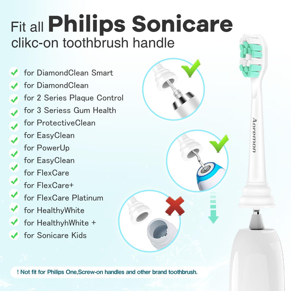 Aoremon cabezal montado en mango Philips Sonicare, ajuste seguro y práctico