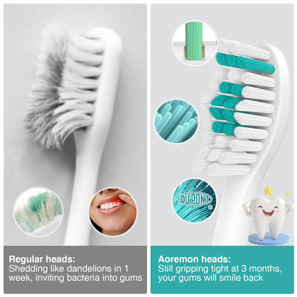 Aoremon cabezal instalado en mango Sonicare, ajuste fácil y estable