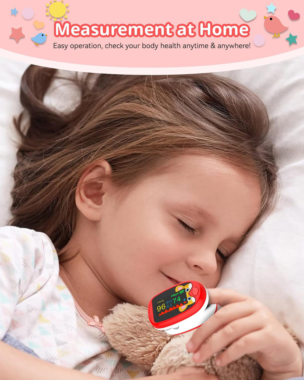 aosenwell Pulse Oximeter cámara interior de silicona suave para comodidad del dedo