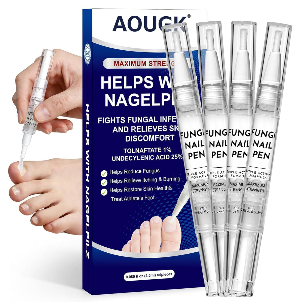 AOUGK empaque frontal del pen mostrando diseño y portabilidad