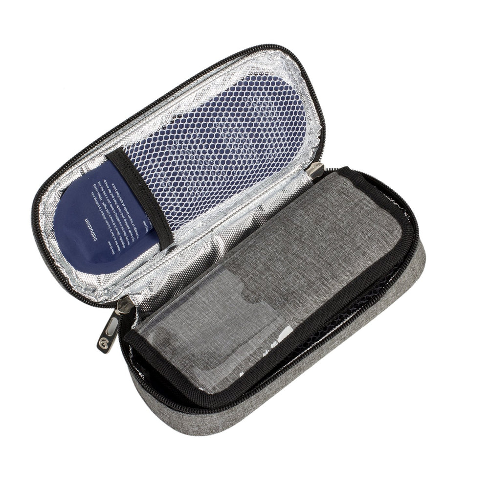 apollo walker estuche dentro de bolso de viaje, discreto y fácil de transportar