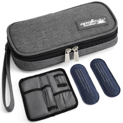apollo walker vista frontal del estuche, diseño compacto y discreto