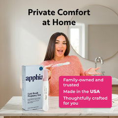 Apphia Health etiqueta de manufactura en EE. UU., confianza y control de calidad