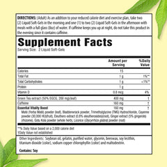 Applied Nutrition botella abierta con softgels líquidos para rápida absorción