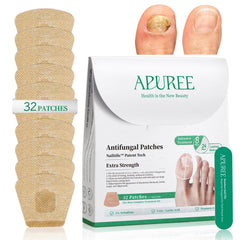APUREE empaque frontal mostrando 32 parches y marca para compra segura