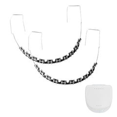 AQOYNQ brackets falsos frontal mostrando forma y estética educativa
