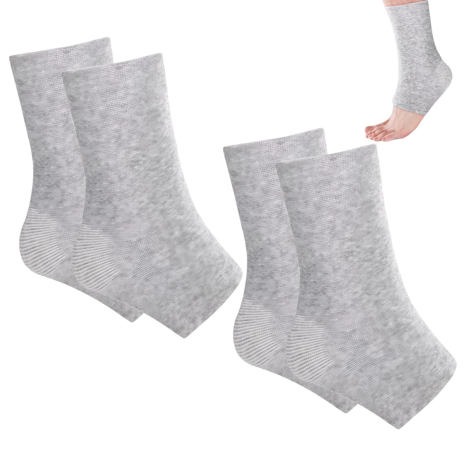 AQOYNQ vista frontal del pack de 2 pares mostrando diseño gris y corte cómodo