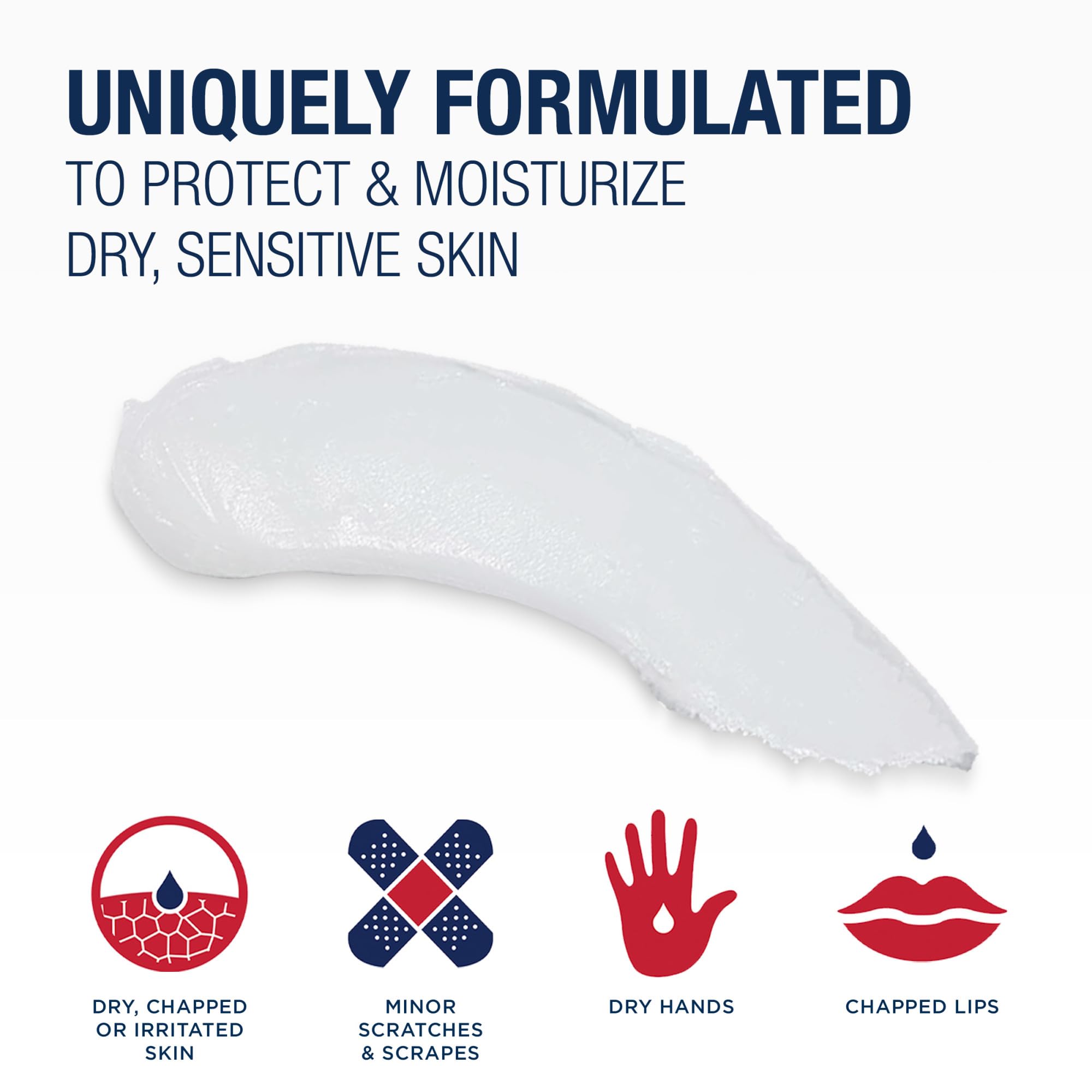 Aquaphor aplicado en labios de niño para alivio y reparación