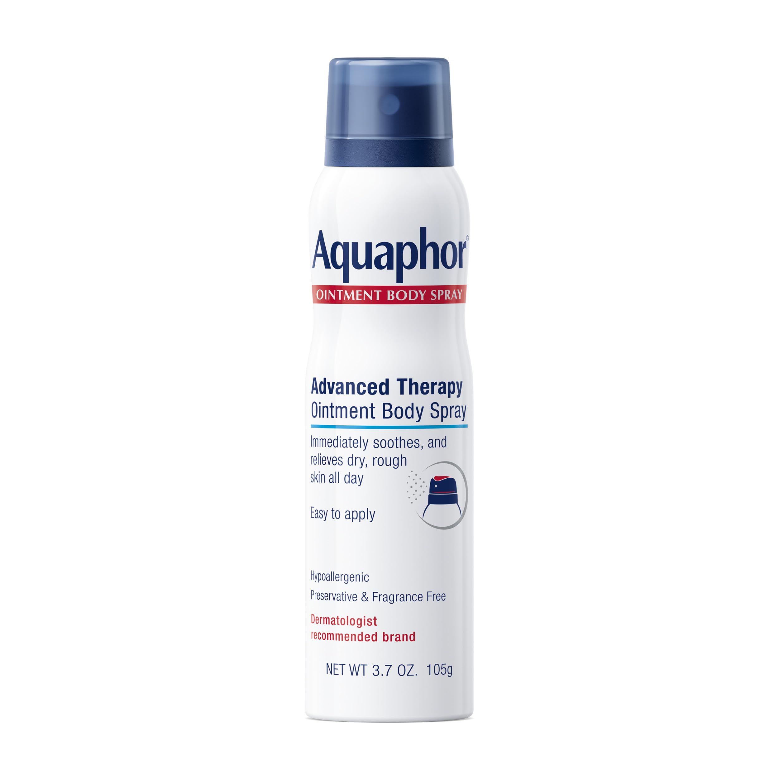Aquaphor spray frente del envase mostrando el diseño y facilidad de uso