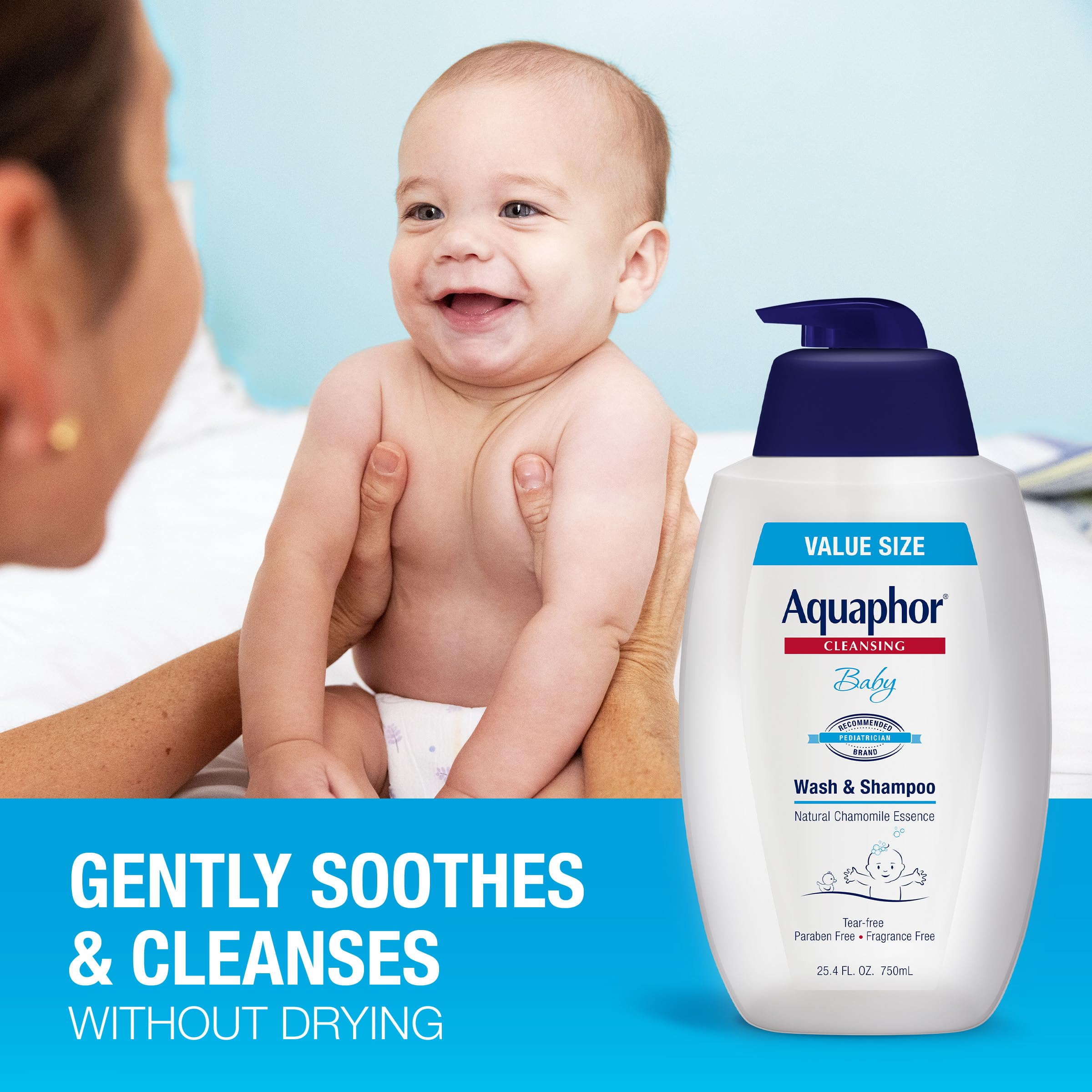 Aquaphor aplicación en mano durante baño, permite una sola mano libre