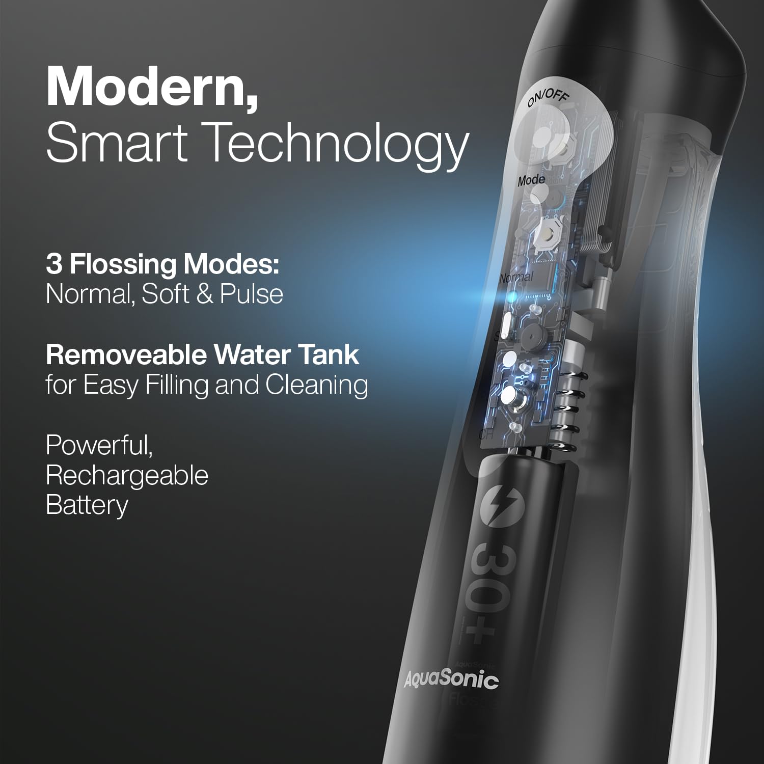 Aquasonic irrigador en uso junto a brackets mejora limpieza interdental