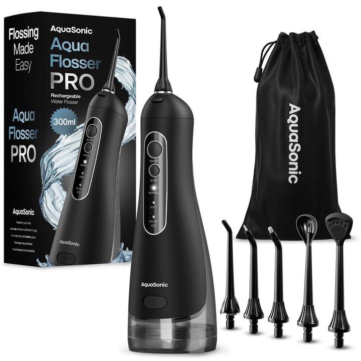 Aquasonic frontal del irrigador PRO mostrando diseño ergonómico y control fácil