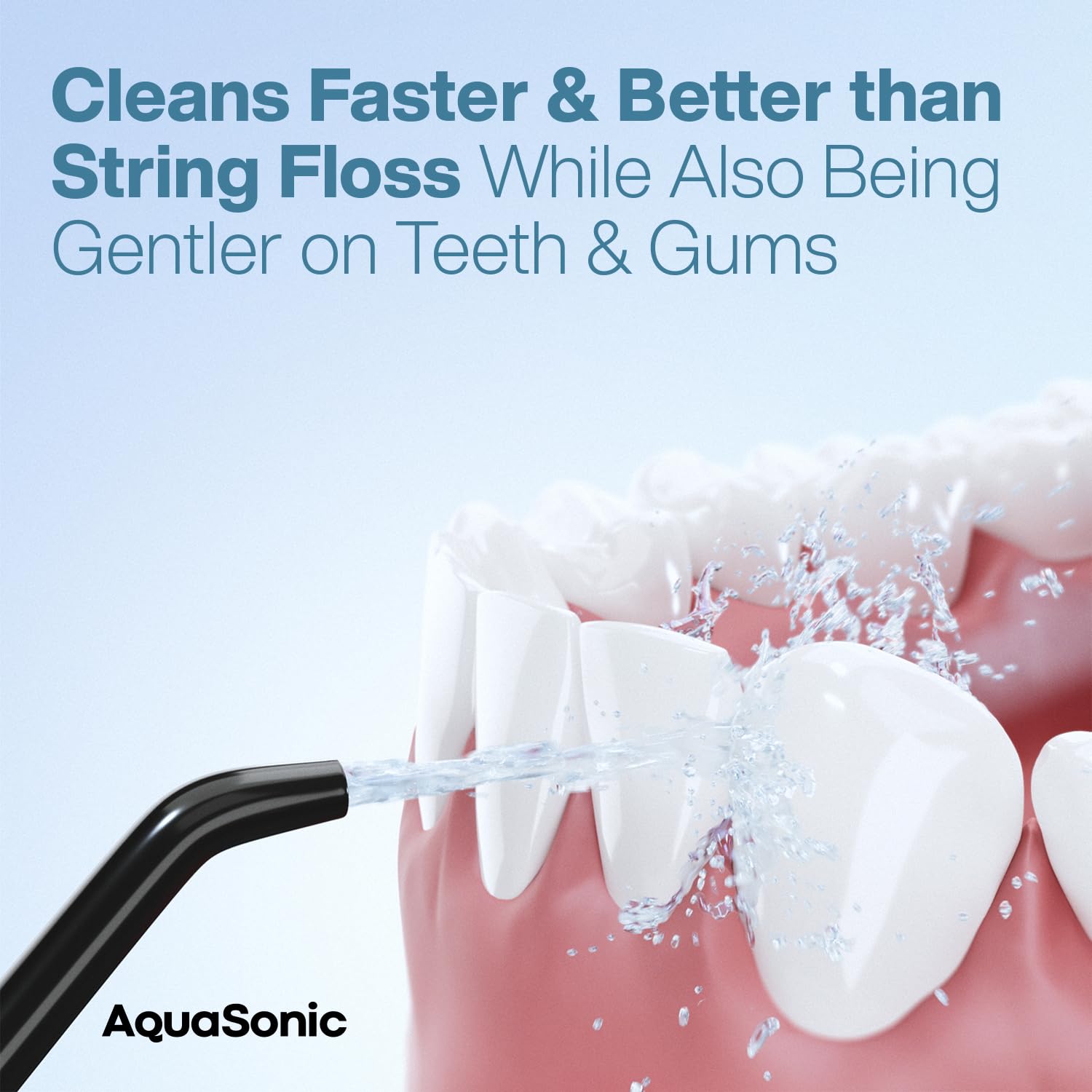 Aquasonic mango y botones antideslizantes para control cómodo y preciso