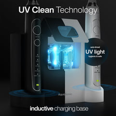Aquasonic base UV cerrada con cabezales dentro, sanitización práctica