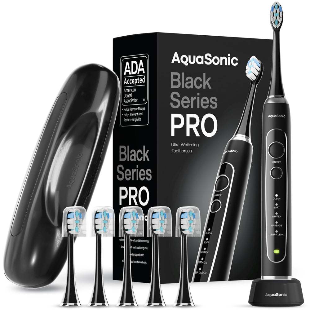 Aquasonic Black Series PRO vista frontal mostrando diseño elegante y potencia