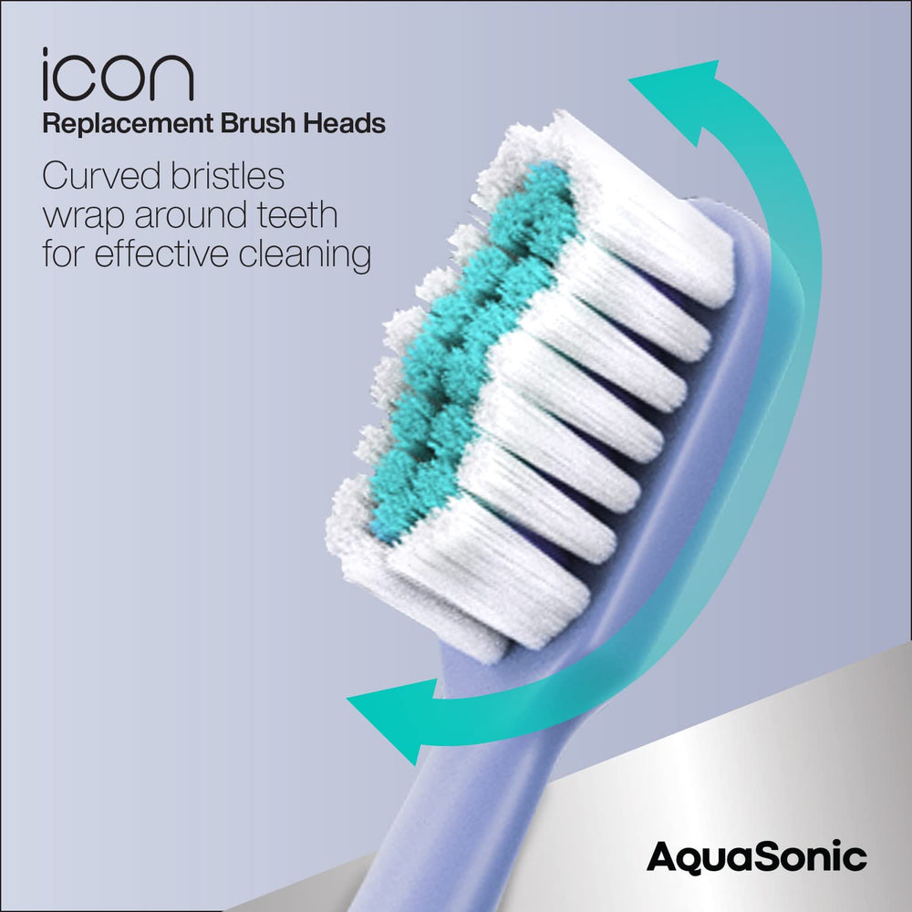 AquaSonic cabezal en mano para comparar tamaño y ergonomía fácilmente