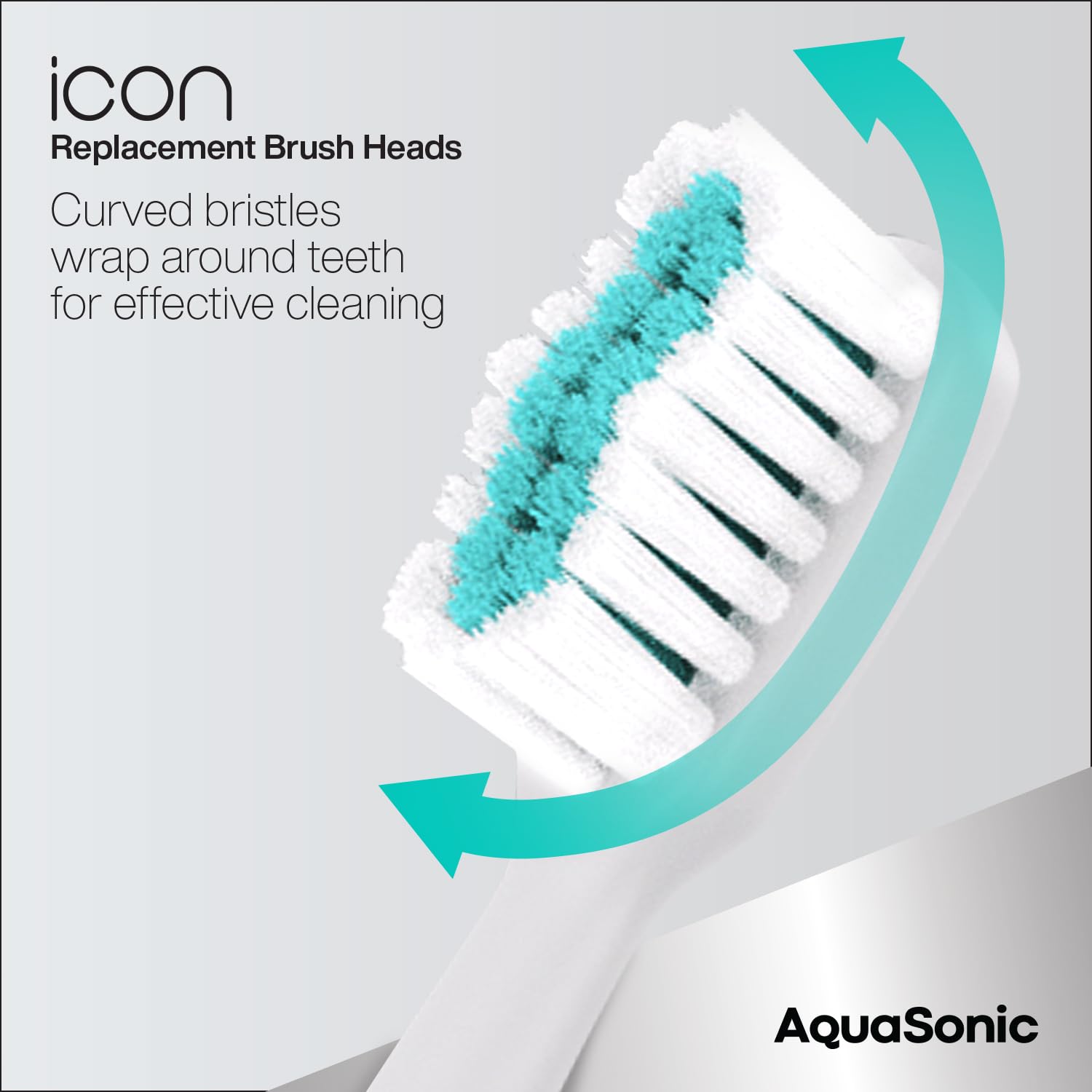 AquaSonic cabezal en mano para apreciar tamaño y control ergonómico