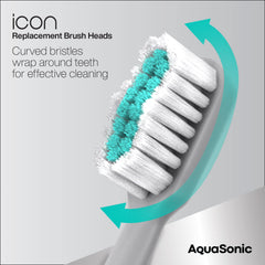 AquaSonic cabezal colocado en mango, demostrando uso simple y ajuste seguro