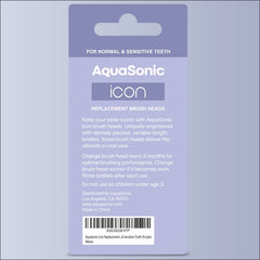 AquaSonic etiqueta de compatibilidad Icon visible para confirmar ajuste oficial