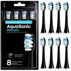 AquaSonic cabezal frontal en empaque mostrando ajuste y confianza en calidad