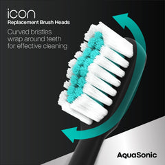 AquaSonic cabezal montado en mango demostrando compatibilidad y ajuste seguro