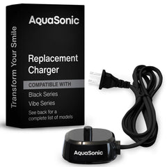 AquaSonic cargador vista frontal mostrando diseño compacto y fiabilidad