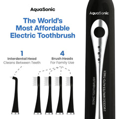 Aquasonic primer plano del cabezal del cepillo destacando limpieza efectiva