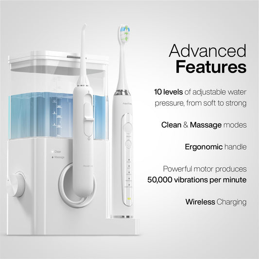 AquaSonic Vibe Series Pro detalle del mango y botones para control cómodo