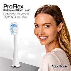 AquaSonic primer plano de cerdas anguladas para mejor eliminación de placa