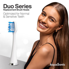 AquaSonic detalle de cerdas DuPont con longitudes variables para limpieza eficaz