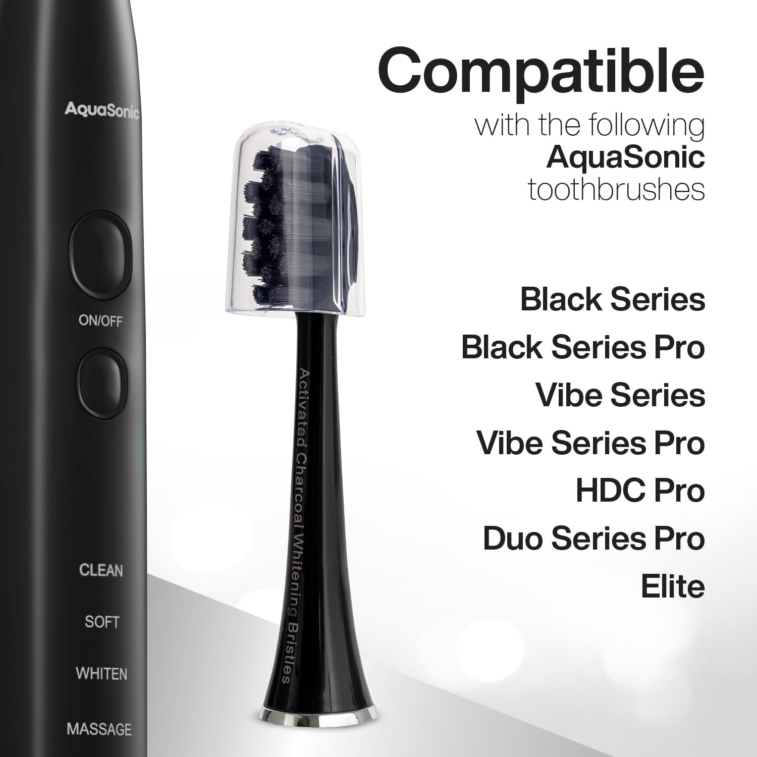 AquaSonic embalaje negro del producto para almacenamiento ordenado