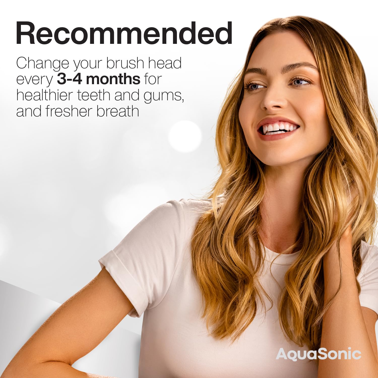 AquaSonic comparación de tamaño junto a una moneda para referencia clara