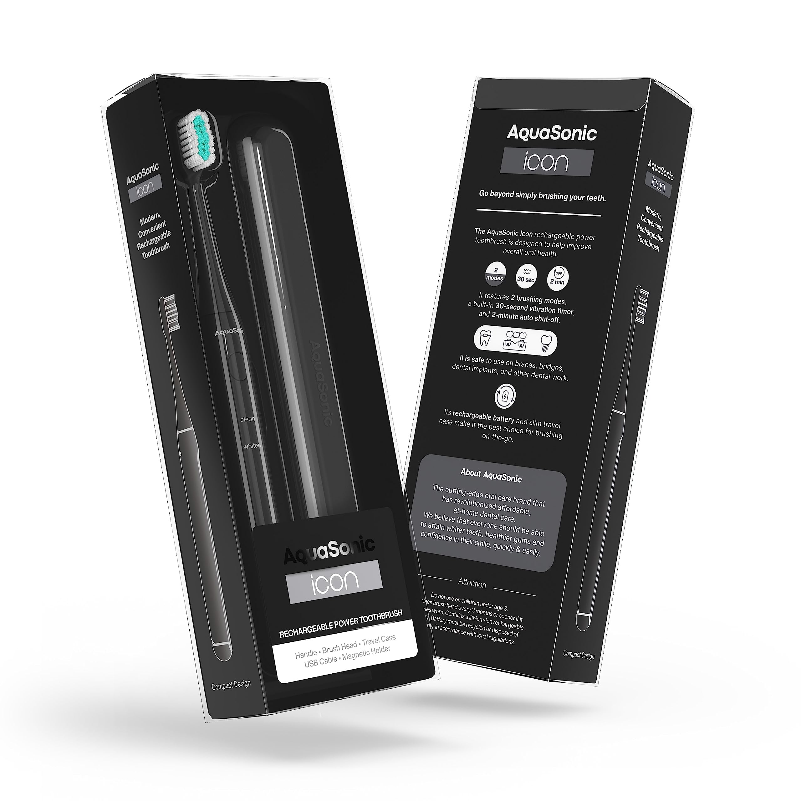Aquasonic Icon cable de carga incluido para recargas rápidas