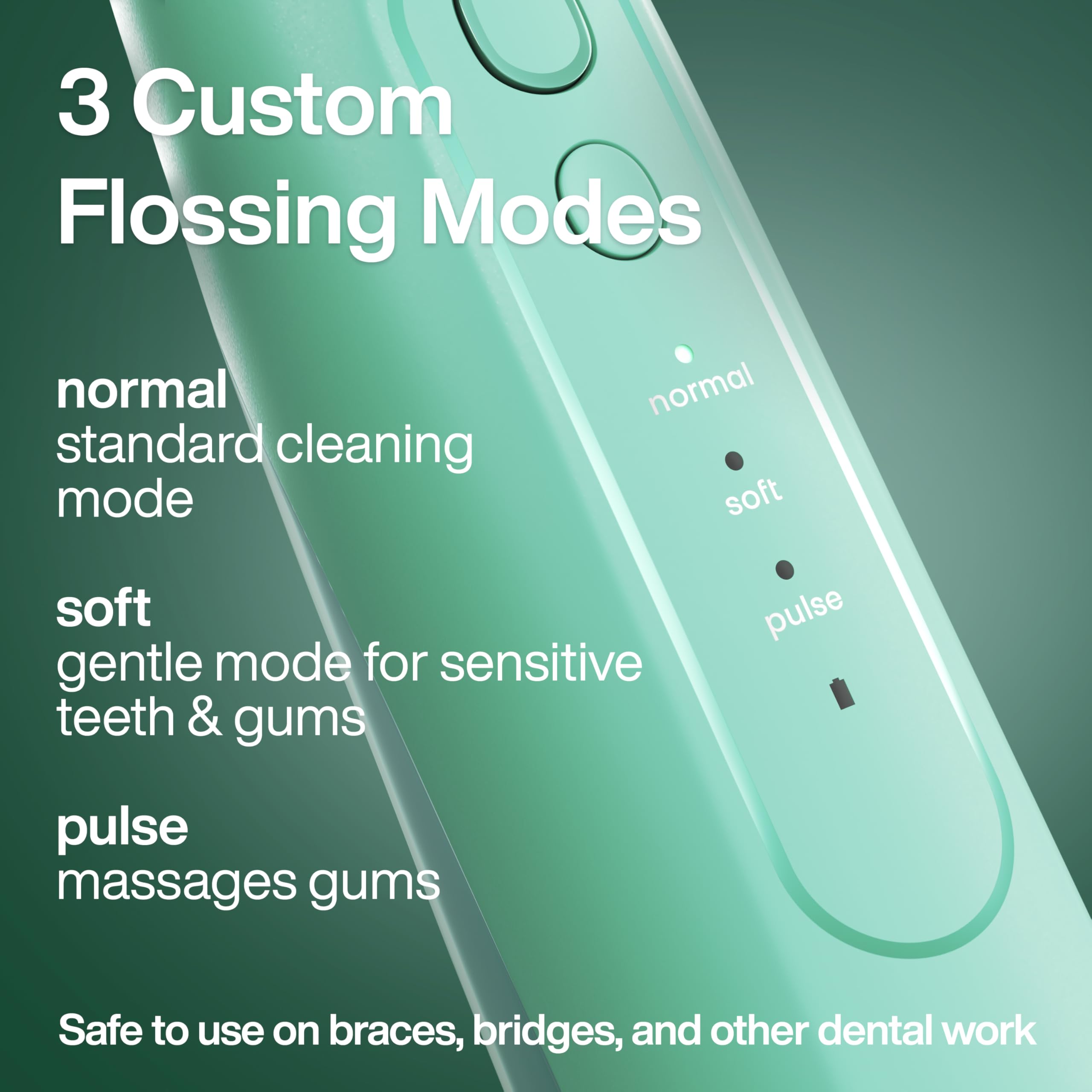 Aquasonic Icon primer plano punta jet que ofrece limpieza precisa interdental