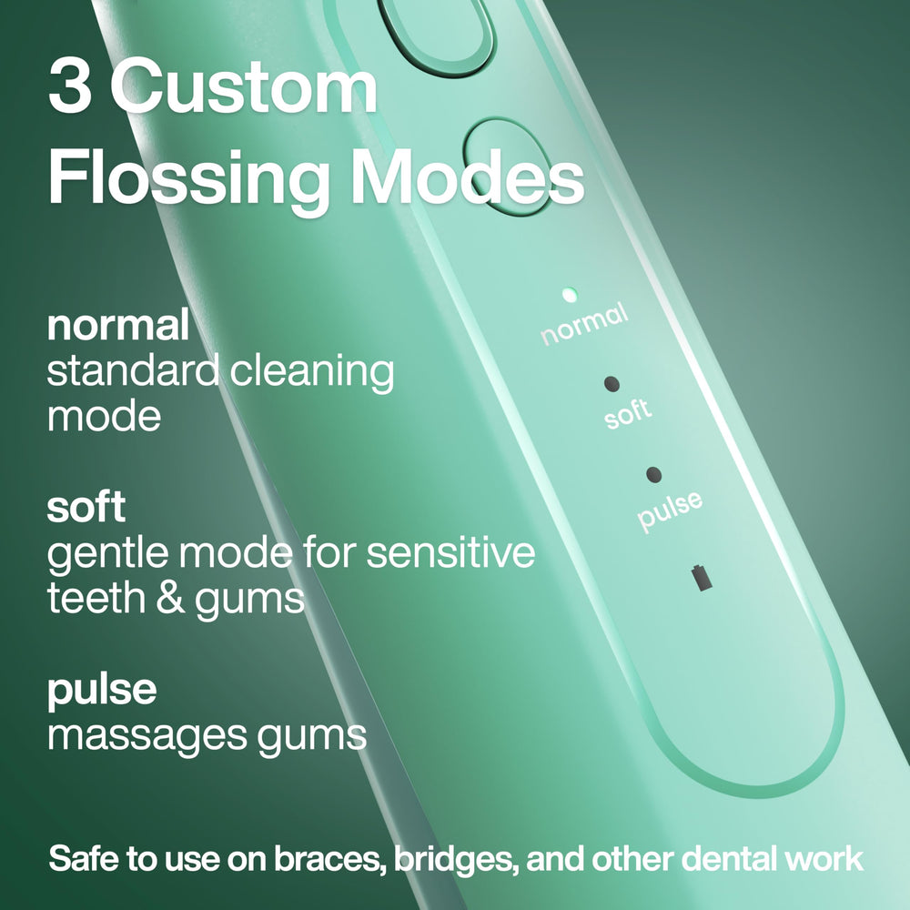 Aquasonic Icon primer plano punta jet que ofrece limpieza precisa interdental