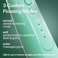 Aquasonic Icon primer plano punta jet que ofrece limpieza precisa interdental