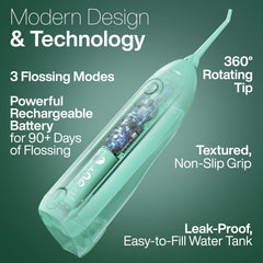 Aquasonic Icon textura y acabado mint que facilita agarre cómodo