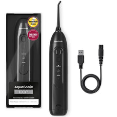 AquaSonic Icon dentro de un neceser mostrando comodidad en viaje