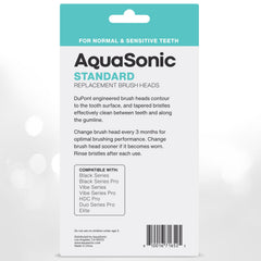 AquaSonic ocho cabezales blancos alineados, repuesto conveniente