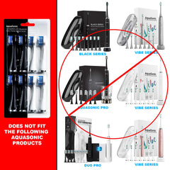 AquaSonic pack con varios colores para identificar usuarios y rotación fácil