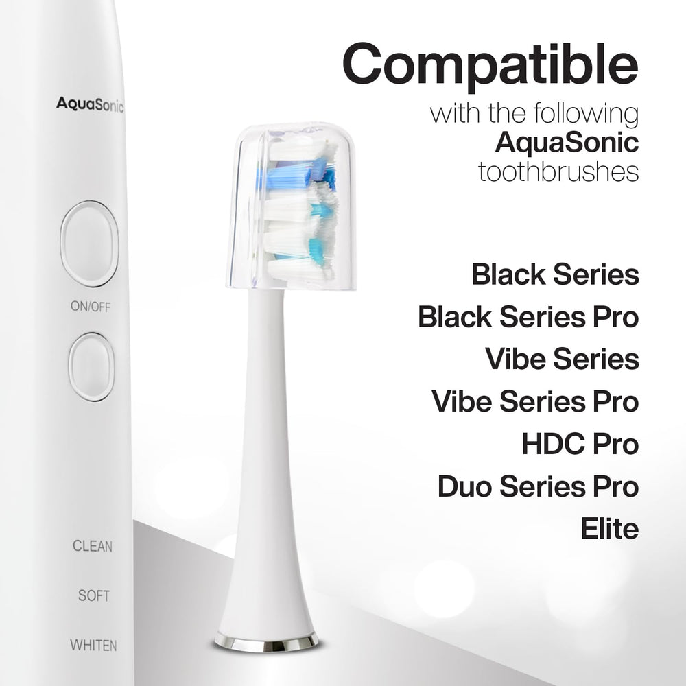AquaSonic primer plano de la textura de cerdas, limpieza precisa y suave