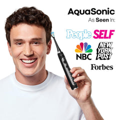 Aquasonic uso en el baño demostrando resistencia al agua y facilidad de manejo